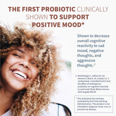 Close-up of SFI Health Probiotic Powder sachets for gut-brain support