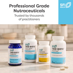 SFI Health branding on probiotic packaging