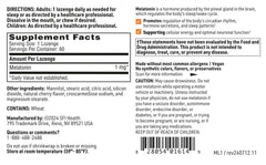 Ingredients showing mannitol as sweetener