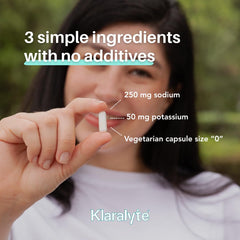 Close-up of Klaralyte vegetarian capsule