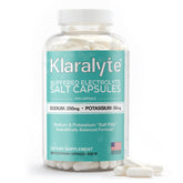 Front view of Klaralyte Buffered Electrolyte Salt Capsules bottle