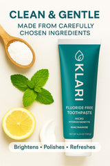 Close-up of KLARI toothpaste texture