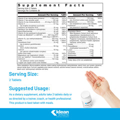 Klean Multivitamin bottle back label