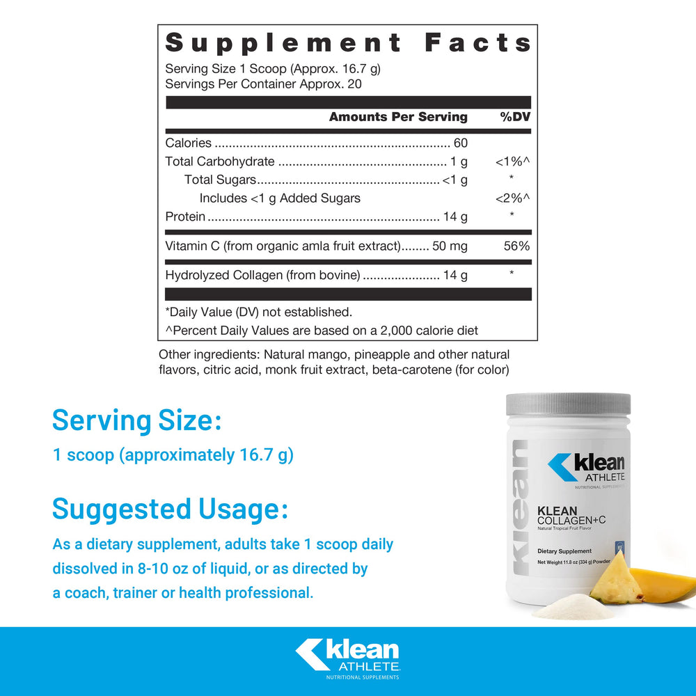 Klean Collagen+C bottle side profile