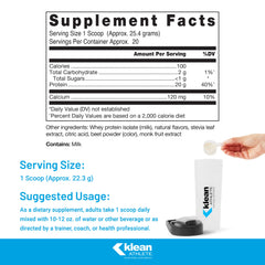 Klean Isolate Strawberry ingredients list