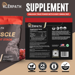 Klerpath GROMuscle scoop-closeup showcases creatine and amino blend