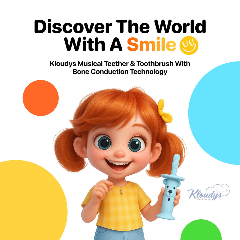 Illustration of bone conduction music feature heard by baby