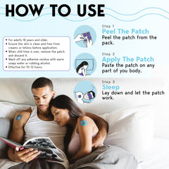 Patch applied to clean skin on the arm