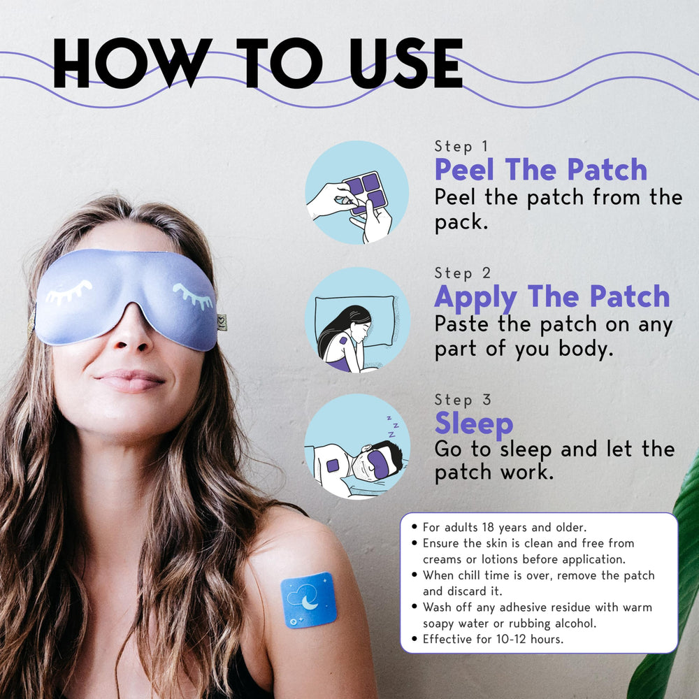 Klova ZSleep Patches ingredients label on packaging