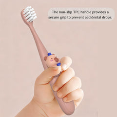 Gentle cleaning with soft bristles for kids