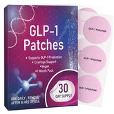 KMLWXD GLP-1 patch applied to clean skin showing needle-free delivery