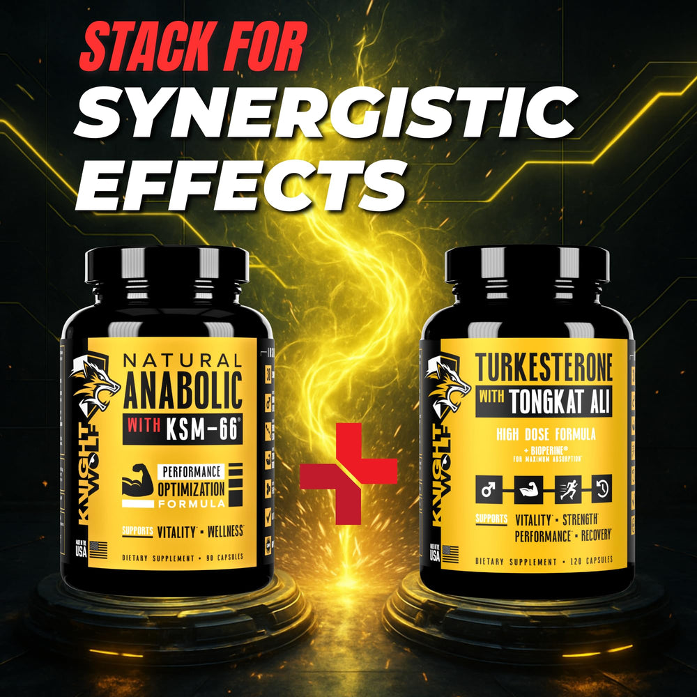 Knight Wolf Supps label closeup showing 120 capsules per bottle for planning