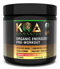 KOA Organics Pre-Workout Strawberry Lemonade 150g packaging shot