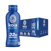 Koia Elite Plant Based Protein Shake Vanilla bottle - 32g protein, 12-pack