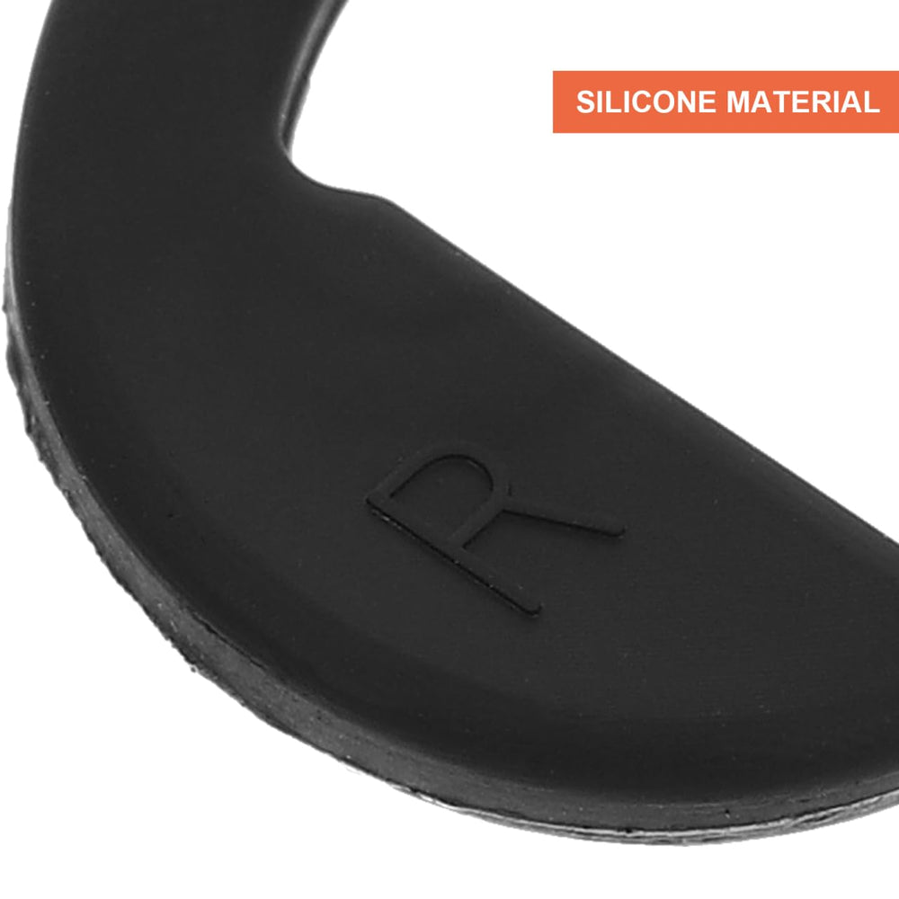 Anti-slip silicone nose pad positioned on eyeglasses