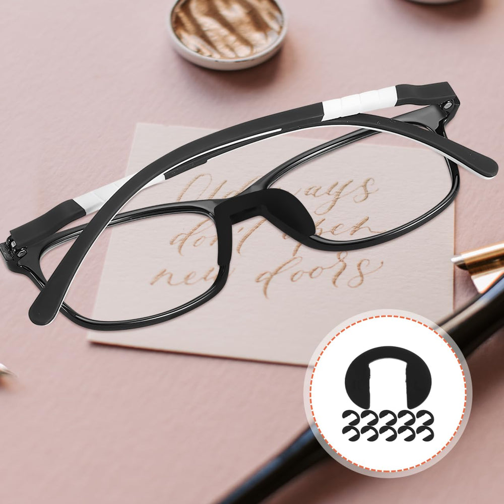 Glasses nose pad reduces pressure on the nose