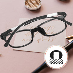 Glasses nose pad reduces pressure on the nose