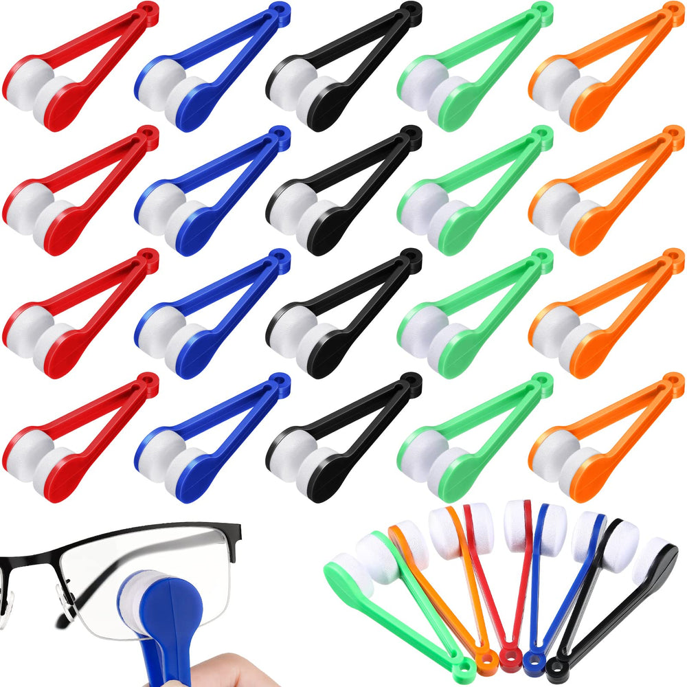 Konohan 40-piece mini glasses cleaner brushes set in blue and green colors