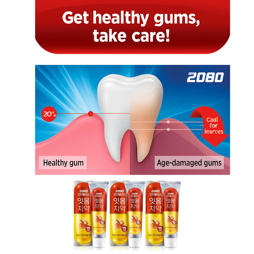 Close-up of Korean Gold Ginseng Toothpaste tube