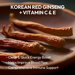 Ginseng pills representing energy and focus benefits