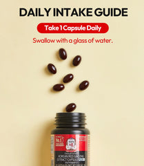 Caffeine-free, vegan ginseng supplement icons