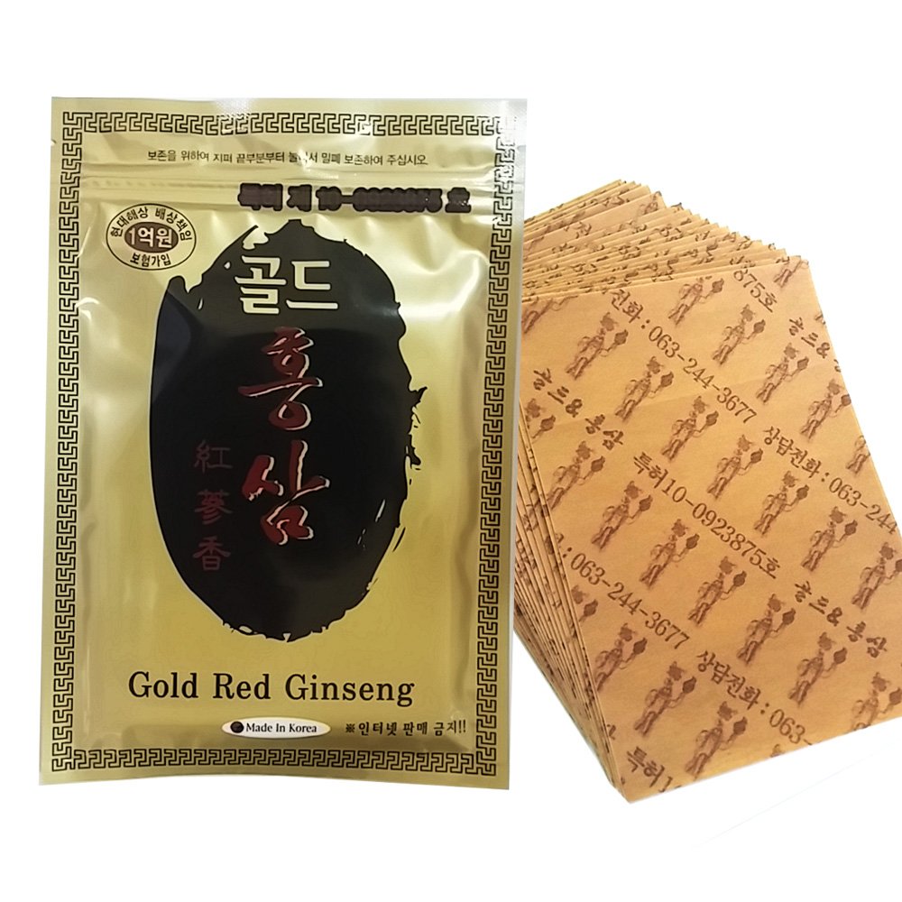 Korean Red Ginseng Patch Powerstrips - 100 Patches, front view