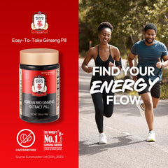 Back label with supplement facts for Korean Red Ginseng Pill