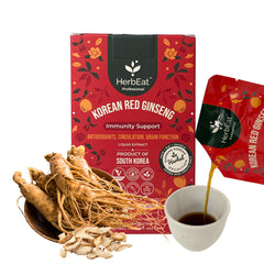 Korean Red Ginseng Prime Extract sachet showing 11mg ginsenosides per serving