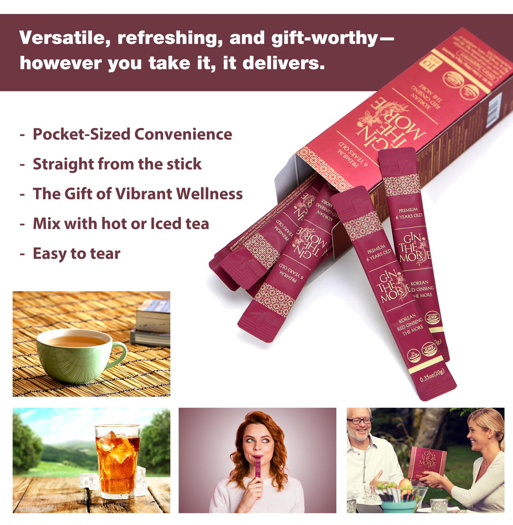 Net weight label 10.58 oz (300 g) for Korean Red Ginseng sticks