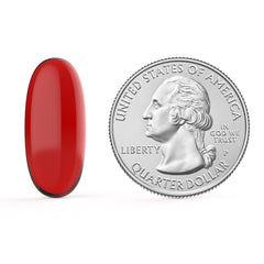 Close-up of Kori Krill Oil softgels