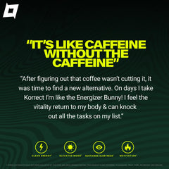 KORRECT LIFE manufacturing banner showing USA production and cGMP-compliant facilities