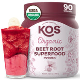 Front packaging of KOS Organic Beet Root Powder