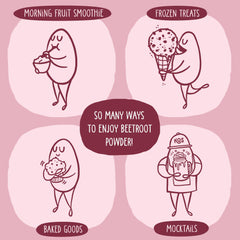 KOS Organic Beet Root Powder in a smoothie bowl adds a pink swirl boost.