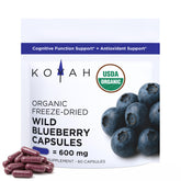 KOYAH Organic Wild Blueberry Capsules bottle and label