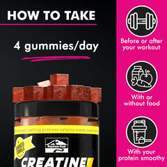 On-the-go creatine gummies in a gym bag