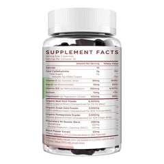 Kraftvoll Beet Root Gummies label graphic highlighting sugar-free gluten-free ingredients