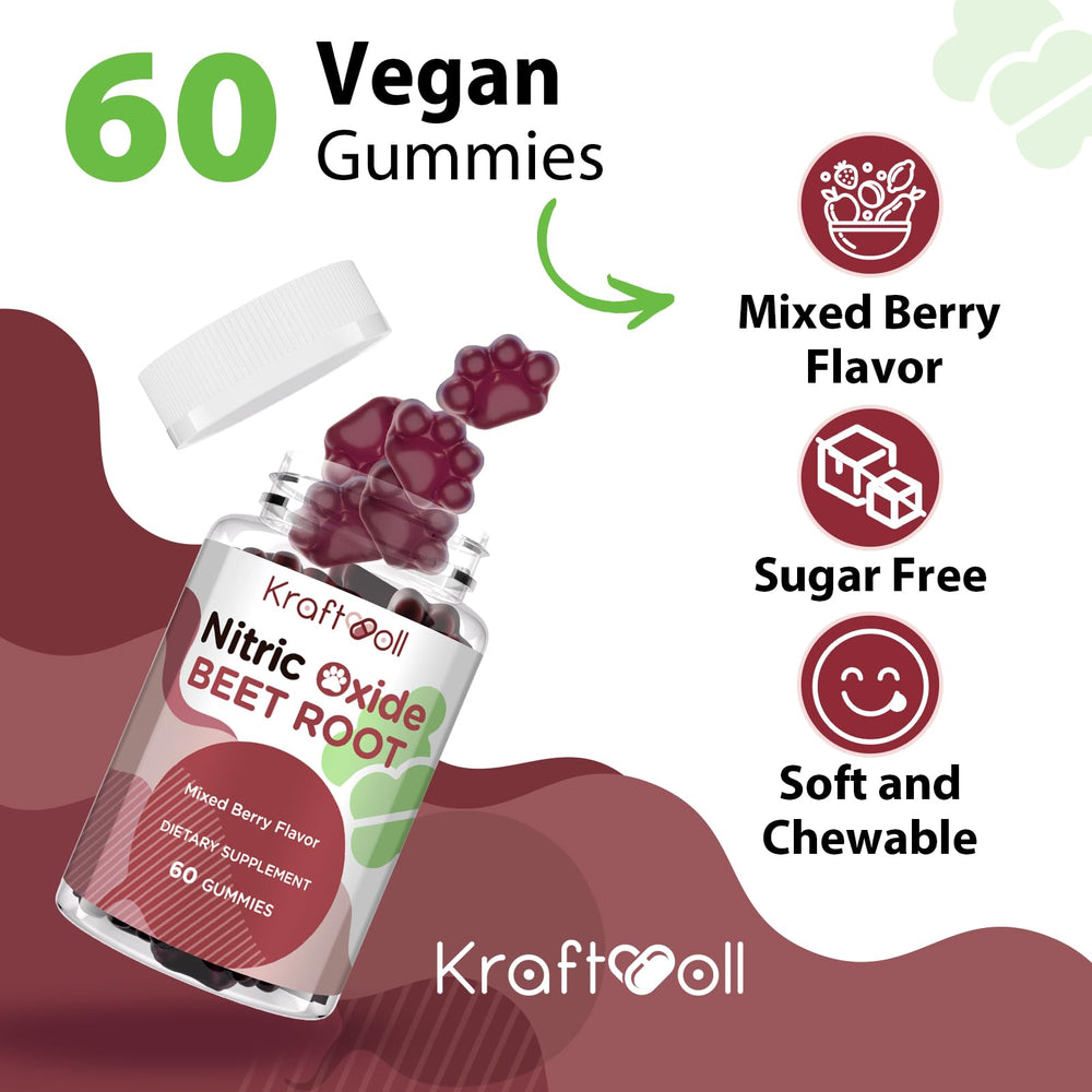 Kraftvoll Beet Root Gummies vitamin C and B12 highlight