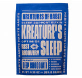 Front view of Kreatures of Habit Sleep chocolate flavor container