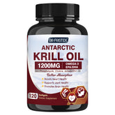 Krill oil 1200mg Antarctic omega-3 with EPA and DHA capsules