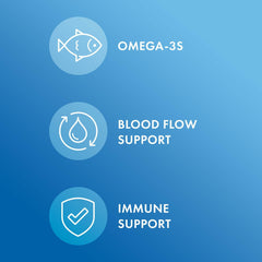 Krill oil capsules on white background with 2,000 mg per serving