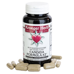 Front view of Kroeger Candida Formula #2 bottle