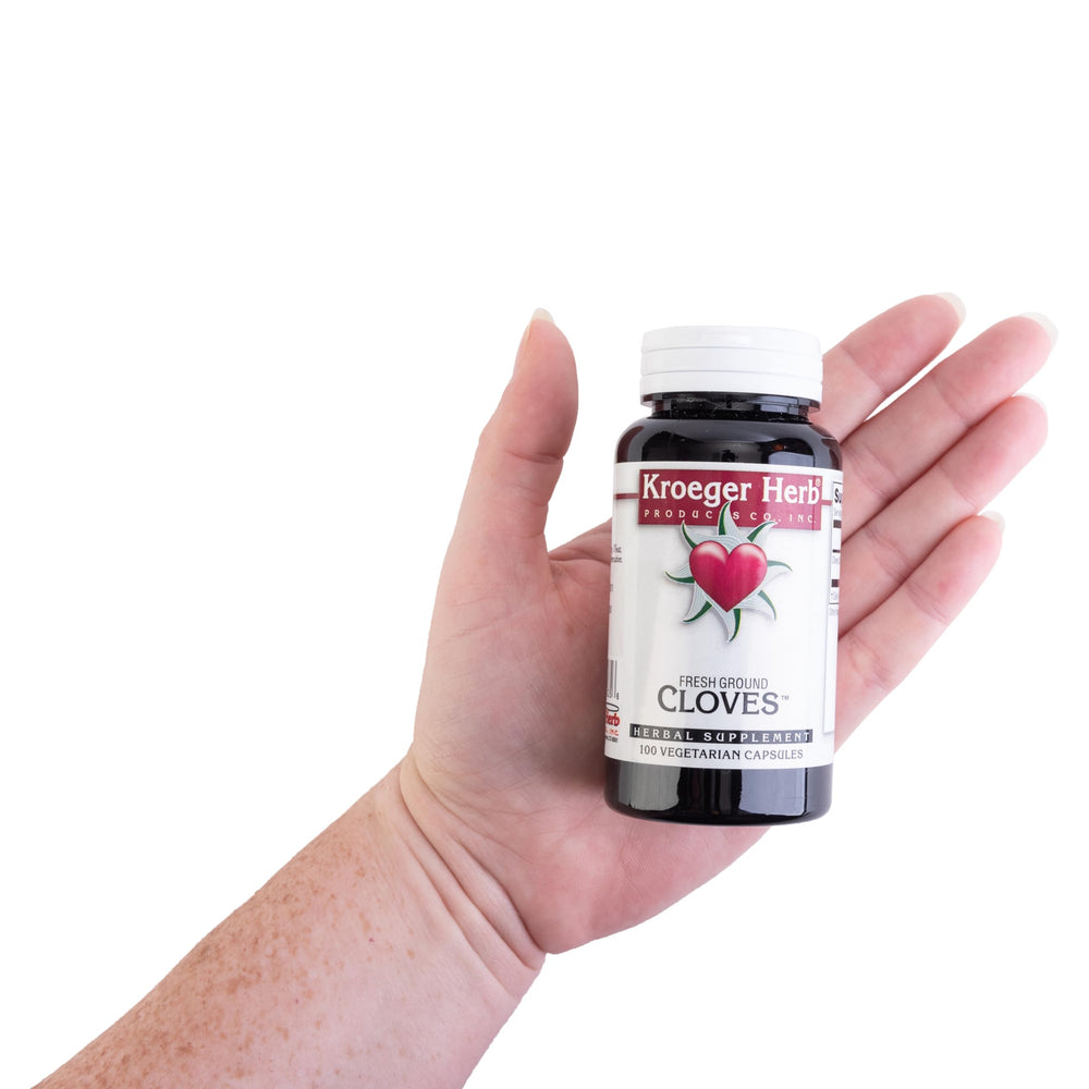 Kroeger Herb brand clove capsules label