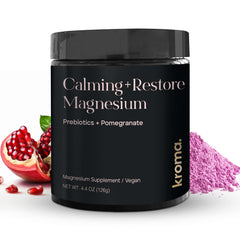 Kroma Calming + Restore Magnesium Powder bottle with label visible