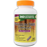 KS Psyllium Fiber Capsules bottle – 360-count