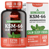 KSM-66 Ashwagandha 600mg bottle label