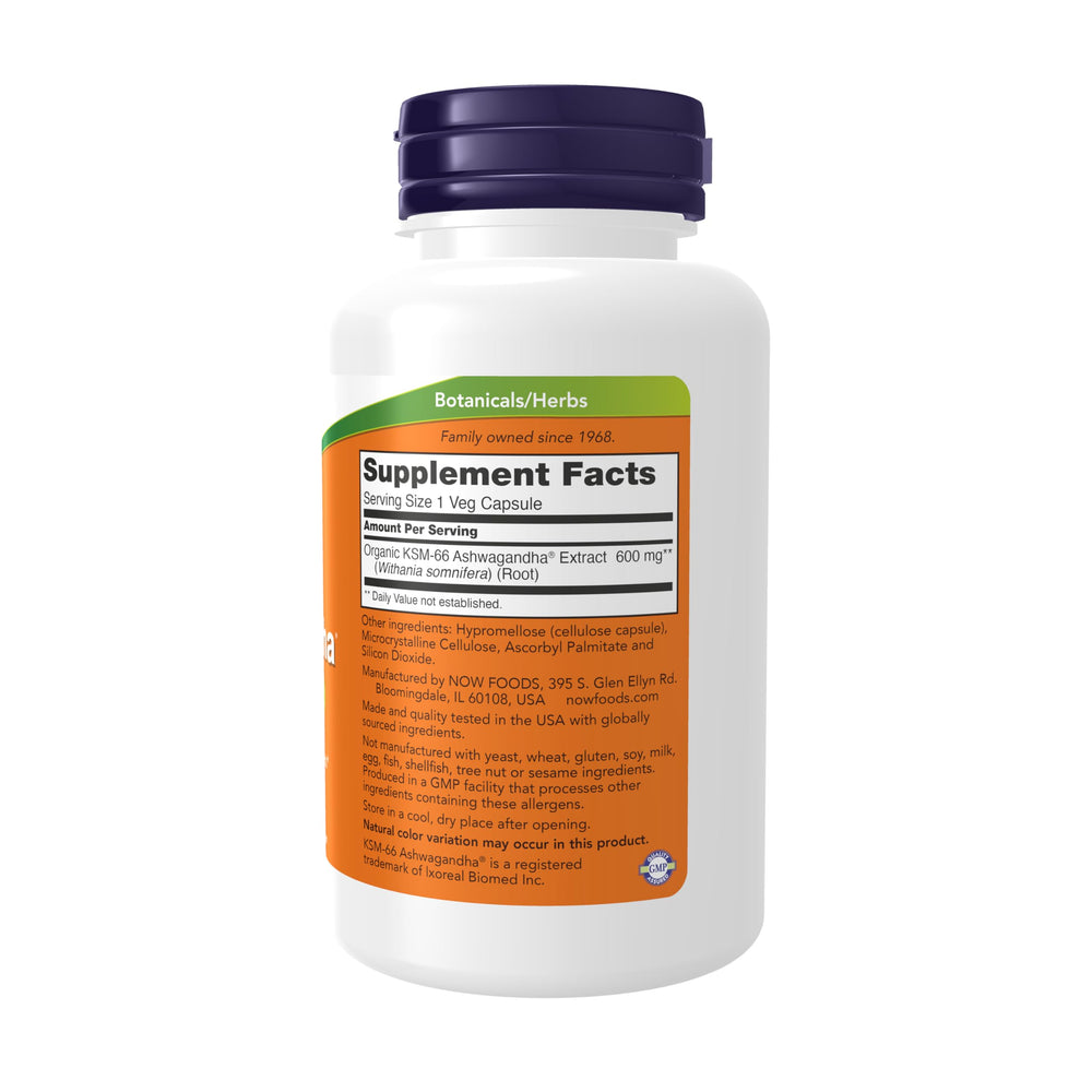 KSM-66 Ashwagandha stress support 600 mg per capsule