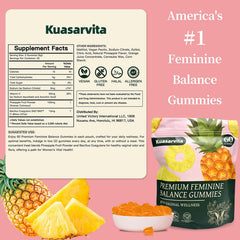 Close-up of Hawaiian pineapple flavored vaginal probiotic gummies