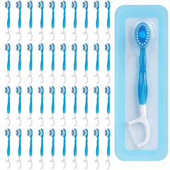Kucbraly 40-count disposable mini travel toothbrushes with 5-in-1 design and Coolmint
