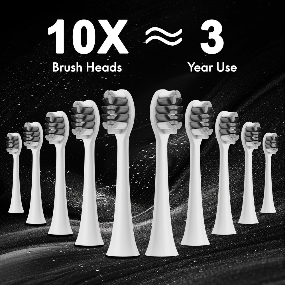 Product shows 5 modes on display: Clean, White, Massage, Sensitive, Tongue Cleaner
