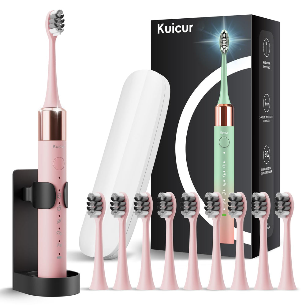 Kuicur Sonic Electric Toothbrush Pink - front view